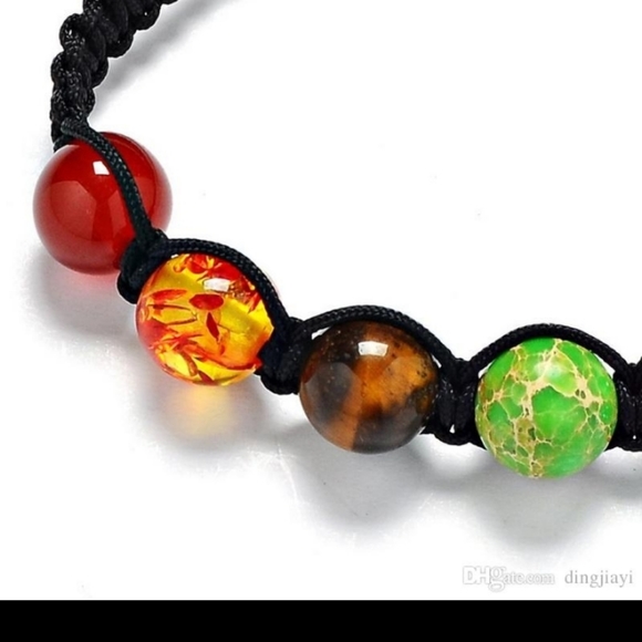 Chakra Bead Bracelet Adjustable Rope - Picture 6 of 6